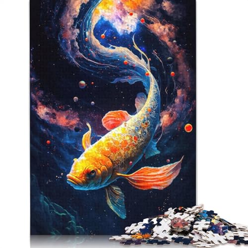 Cosmic Koi 5 Puzzle 1000 Teile Schwer Puzzle Spielzeug Lernspiel Impossible Herausforderung Spielzeug Für Erwachsene Und Kinder in Bewährter 1000pcs (38x26cm) von POLIUAWS