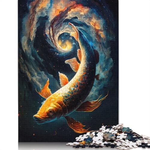 Cosmic Koi 9 Puzzles 1000 Teile Schwer Puzzle Spielzeug Lernspiel Impossible Herausforderungsspielzeug Für Erwachsene Und Kinder in Bewährter 1000pcs (38x26cm) von POLIUAWS