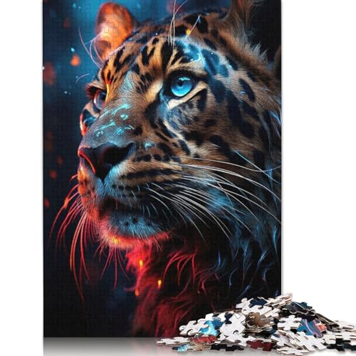 Cosmic Leopard Puzzle 1000 Teile Schwer Puzzle Spielzeug Lernspiel Impossible Herausforderung Spielzeug Für Erwachsene Und Kinder Ab 12 Jahren 1000pcs (38x26cm) von POLIUAWS