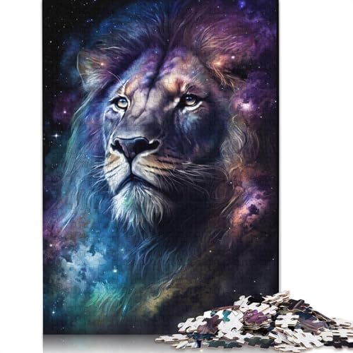Cosmic Lion Puzzle, 100% recycelter Karton, 100% recycelter Karton, Puzzle für Jungen oder Mädchen, 1000 Teile (38 x 26 cm) von POLIUAWS
