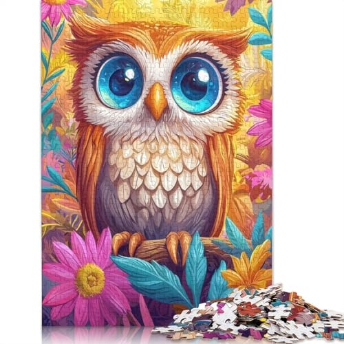 Cute Baby Owl Puzzle 1000 Teile Schwer Puzzle Spielzeug Lernspiel Impossible Herausforderung Spielzeug Für Erwachsene Kinder 1000pcs (38x26cm) von POLIUAWS