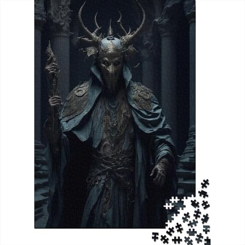 Dark Warrior 1000 Teile Puzzle für Erwachsene und Jugendliche, Lernspielzeug zum Lernen auf Papier, 1000 Teile (38 x 26 cm) von POLIUAWS