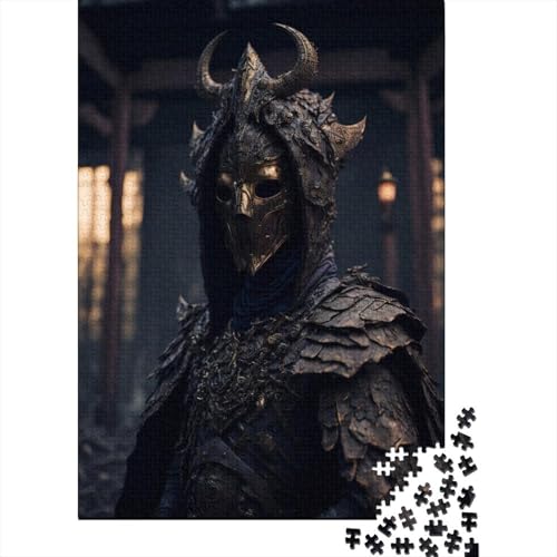 Dark Warrior Holzpuzzle, 1000 Teile, für Erwachsene, Lernspiel, Herausforderung, 1000 Teile (75 x 50 cm) von POLIUAWS