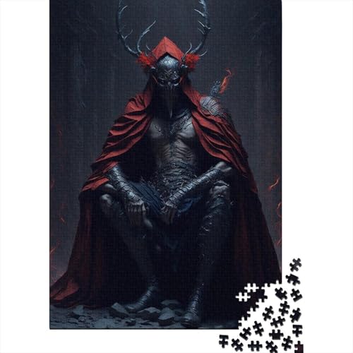 Dark Warrior Puzzle 1000 Teile für Teenager, Geschenke, Holzpuzzle für Erwachsene, Lernspiele für Zuhause, DIY Spielzeug, 1000 Teile (75 x 50 cm) von POLIUAWS