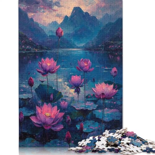 Das Lotusblüten-Puzzle, schwierige Herausforderung, 100% recycelter Karton, Puzzle für Kinder und Erwachsene, 1000 Teile (75 x 50 cm) von POLIUAWS