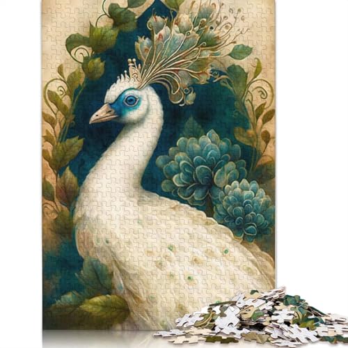 Das Pfauen-Puzzle für Teenager, 1000 Teile, Puzzle, Denksportaufgaben für Erwachsene, 1000 Teile (75 x 50 cm) von POLIUAWS