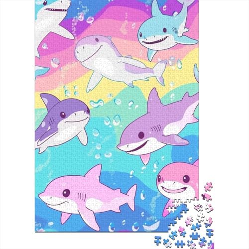 Delfin-Puzzle, 1000 Teile, für Erwachsene und Jugendliche, Holzpuzzle für Erwachsene und Jugendliche ab 12 Jahren, 1000 Teile (75 x 50 cm) von POLIUAWS