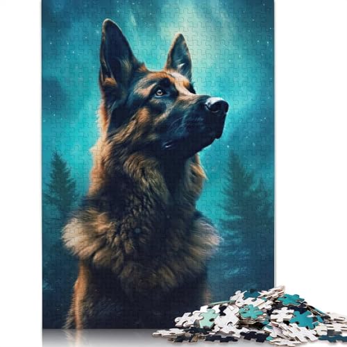 Deutscher Schäferhund Aurora Puzzles für Erwachsene 1000 Teile Puzzle für Erwachsene und Teenager Familienspiel 1000 Teile (75x50cm) von POLIUAWS