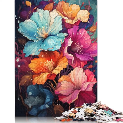 Die farbenfrohe Psychedelia von Cistus Puzzle, Denksportaufgabe, rechteckiges Papierpuzzle für Erwachsene, 1000 Teile (75 x 50 cm) von POLIUAWS