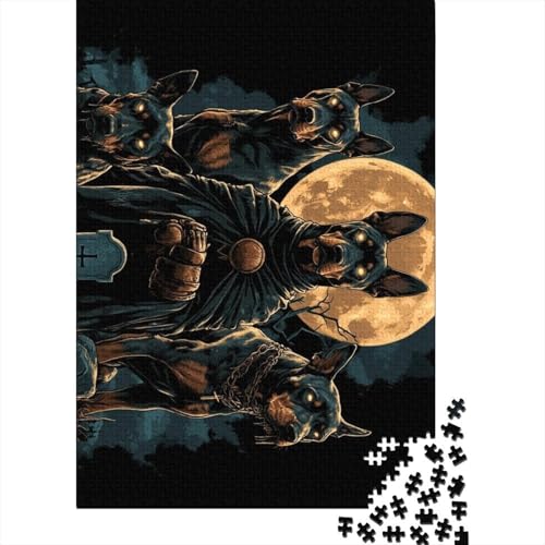 Dobermann-Puzzle, anpassbare Bilder, 100% recycelter Karton, Puzzle für Kinder und Erwachsene ab 12 Jahren, einzigartiges Geschenk, 1000 Teile (75 x 50 cm) von POLIUAWS