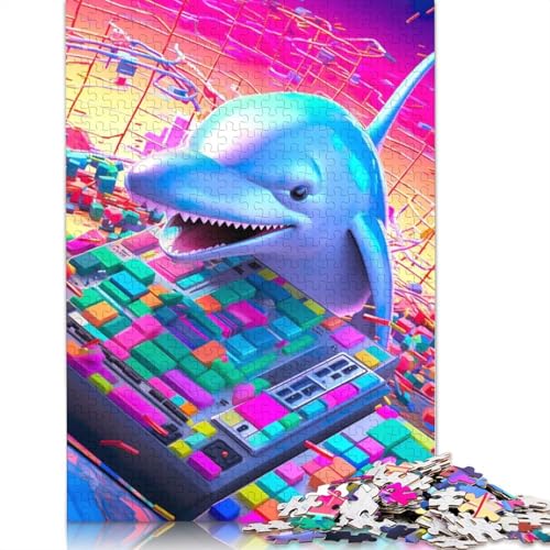 Dolphin Game Hero Puzzle 1000 Teile Schwer Puzzle Spielzeug Lernspiel Impossible Herausforderung Spielzeug Für Erwachsene Kinder 1000pcs (38x26cm) von POLIUAWS