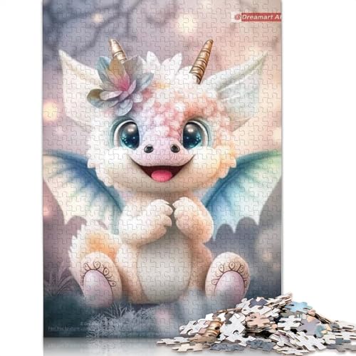 Drachenpuzzle für Babys für Erwachsene und Jugendliche, 1000 Teile, Papierpuzzle für Jugendliche, witziges Spiel (38 x 26 cm) von POLIUAWS