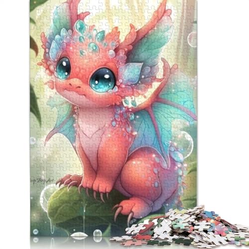 Drachenpuzzle für Babys für Erwachsene und Jugendliche, 1000 Teile, Papierpuzzle für Jugendliche, witziges Spiel (38 x 26 cm) von POLIUAWS
