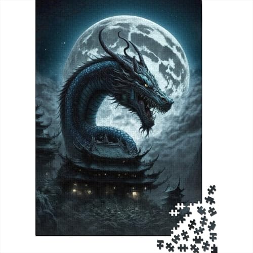 Drachenpuzzle mit 1000 Teilen für Jugendliche, Geschenke, Papierpuzzle für Erwachsene, Lernspiele für Zuhause, Spielzeug, 1000 Teile (38 x 26 cm) von POLIUAWS