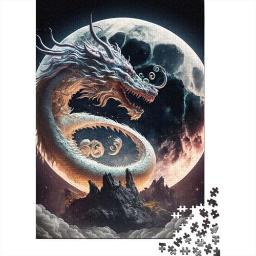 Dragon2 Puzzle 1000 Teile für Erwachsene, Halloween-Geschenk, Lernspielzeug, 1000 Teile (38 x 26 cm) von POLIUAWS