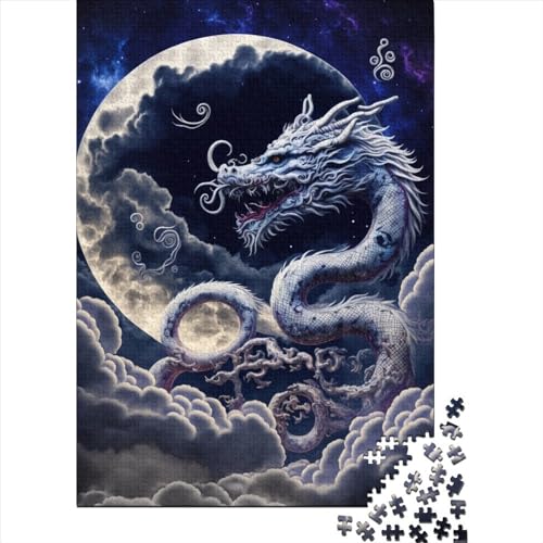 Dragon3 Holzpuzzle für Erwachsene, Jugendliche, Heimdekoration, 1000 Teile (75 x 50 cm) von POLIUAWS