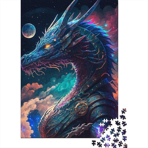 Dragonborn2 Holzpuzzle für Erwachsene und Jugendliche, Familienspiel, Weihnachtsgeschenke, 1000 Teile (75 x 50 cm) von POLIUAWS