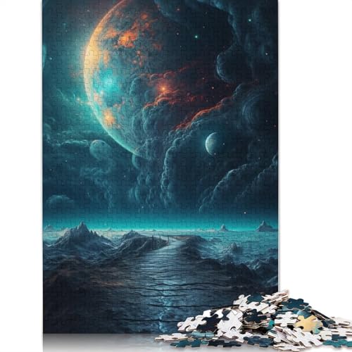 Dream Planet 1000-teiliges Puzzle für Erwachsene, 100% Recyclingpapier, schwierige Puzzles für Kinder, 1000 Stück (75 x 50 cm) von POLIUAWS