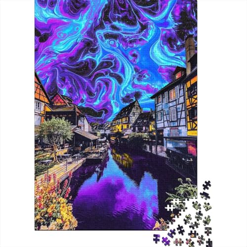 Dreamscape Puzzle 1000 Teile für Erwachsene Puzzle für Erwachsene Halloween Geschenk Alter 14+ 1000 Teile (38x26cm) von POLIUAWS