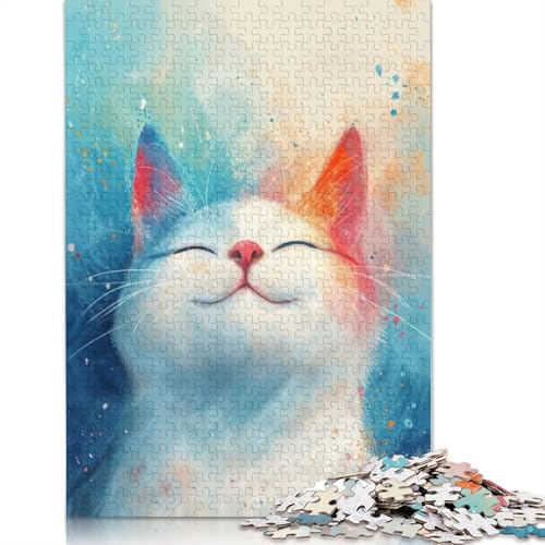 Dreamy Cosmic Cat Puzzle 1000-teilige Schwer Puzzle Spielzeug Lernspiel Impossible Herausforderung Spielzeug Für Erwachsene Kinder 1000pcs (75x50cm) von POLIUAWS