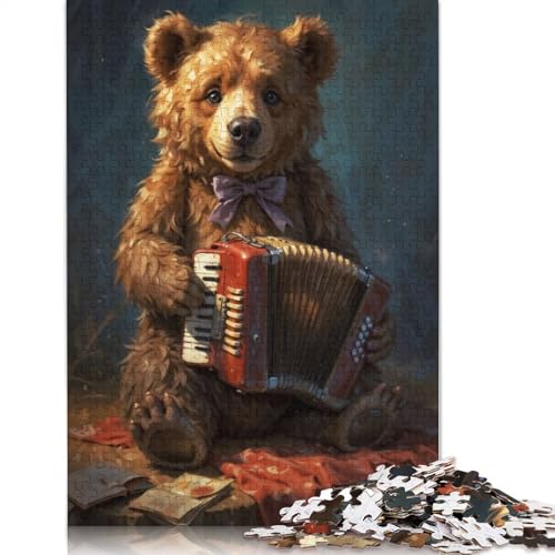 EIN beliebtes Bärenlied-Puzzle mit 1000 Teilen, für Erwachsene, Lernspielzeug, Familienspiele, Festivals, Geburtstagsgeschenke, 1000 Teile (38 x 26 cm) von POLIUAWS