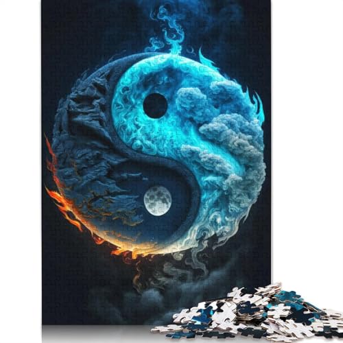 EIS- und Feuerpuzzle, freundliche Materialien, 100% recycelter Karton, Puzzle für Erwachsene und Kinder, 1000 Teile (38 x 26 cm) von POLIUAWS
