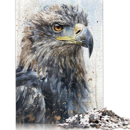 Eagles Stern Gaze Puzzles 1000 Teile Schwer Puzzle Spielzeug Lernspiel Impossible Herausforderung Spielzeug Für Erwachsene Und Kinder Ab 12 Jahren 1000pcs (38x26cm) von POLIUAWS