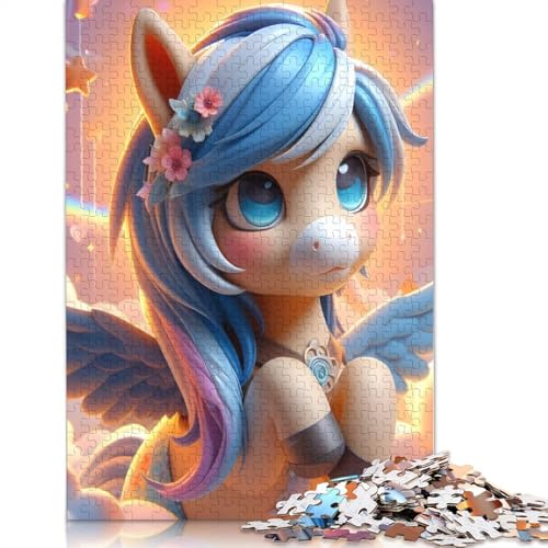 Einhorn-Puzzle, 1000 Teile für Jugendliche, Geschenk aus Holz, für Erwachsene, Lernspiele für Zuhause, Bastelspielzeug, 1000 Teile (75 x 50 cm) von POLIUAWS