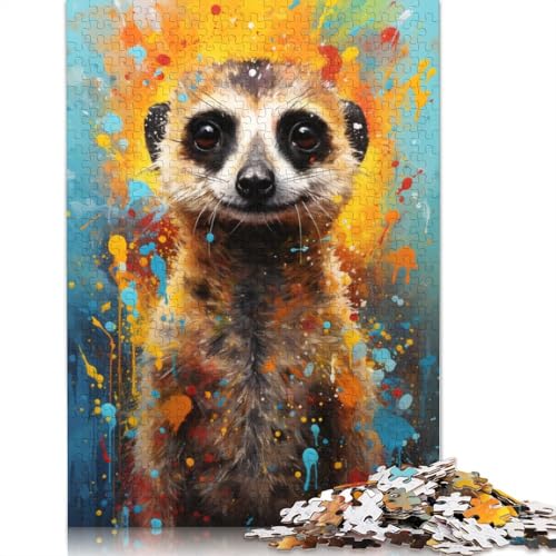 Erdmännchen, Colorful41 Puzzle, Denksportaufgabe, Premium-Karton-Puzzle für Kinder und Erwachsene ab 12 Jahren, 1000 Teile (75 x 50 cm) von POLIUAWS