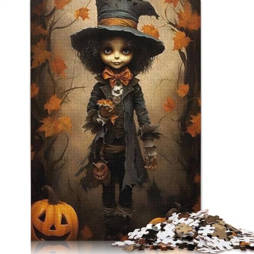 Erwachsene Puzzle 1000 Teile Halloween Little Boy Holzpuzzle für Erwachsene und Jugendliche Wohnkultur Puzzle Spielzeug 1000 Teile (75x50cm) von POLIUAWS