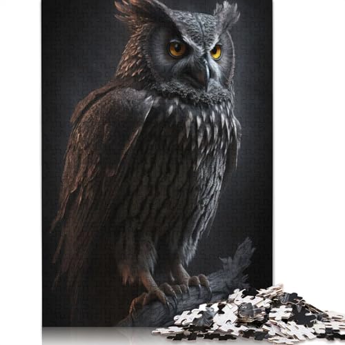 Eule I 1000-teiliges Puzzle für Erwachsene | | Familienspaß-Puzzles für Erwachsene, Geschenke, Denkspiele, 1000 Teile (38 x 26 cm) von POLIUAWS