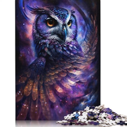 Eulen-Galaxie-Puzzle für Erwachsene, 1000 Teile, anspruchsvolle Familienspiele, Denkspiele für Kinder ab 12 Jahren, 1000 Teile (75 x 50 cm) von POLIUAWS