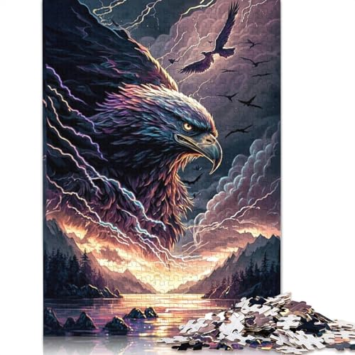 Fantasy-Adler-Puzzle für Erwachsene, Lernspiel, Puzzle, Kinder ab 12 Jahren, 1000 Teile (75 x 50 cm) von POLIUAWS
