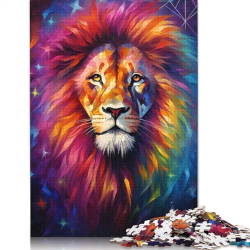 Fantasy Beautiful Lion Puzzle für Erwachsene, Premium-Puzzle aus 100% recyceltem Brett, Problemlösungspuzzles für Erwachsene und Kinder, 1000 Teile (75 x 50 cm) von POLIUAWS