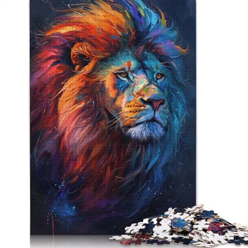 Fantasy Beautiful Lion Puzzle für Erwachsene, Premium-Puzzle aus 100% recyceltem Brett, schwierige Puzzles für Kinder ab 12 Jahren, 1000 Teile (75 x 50 cm) von POLIUAWS