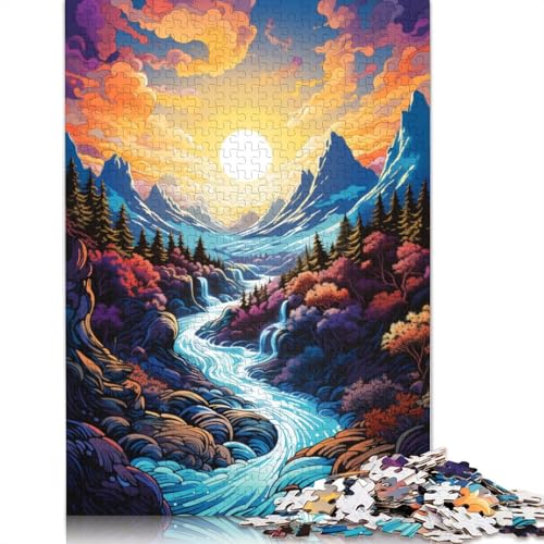 Fantasy-Landschaftspuzzle, Premium-Puzzle aus 100% recyceltem Kartonpapier, rechteckig, für Jungen oder Mädchen, 1000 Teile (75 x 50 cm) von POLIUAWS