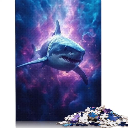 Fantasy Shark Puzzles 1000 Teile Schwer Puzzle Spielzeug Pädagogisches Spiel Impossible Herausforderung Spielzeug Für Erwachsene Und Kinder in Bewährter 1000pcs (38x26cm) von POLIUAWS
