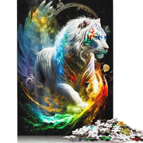 Fantasy Tiger Puzzle für Erwachsene, Spielzeug, Lernspiel, schwierige Puzzles für Kinder ab 12 Jahren, 1000 Teile (75 x 50 cm) von POLIUAWS