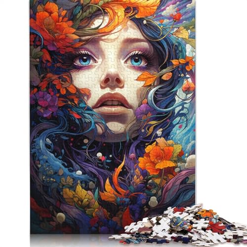 Farbiges Mädchen-Puzzle, Dekompressionsspielzeug, 100% recycelter Karton, Puzzle für Erwachsene, 1000 Teile (75 x 50 cm) von POLIUAWS
