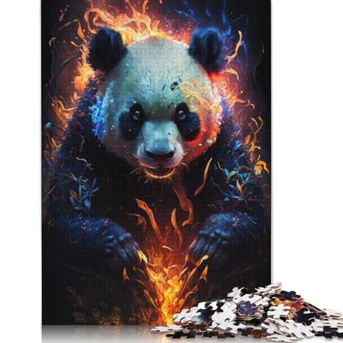 Feuertier-Panda-Puzzle für Erwachsene, Lernspiel, Puzzle, Kinder ab 12 Jahren, 1000 Teile (75 x 50 cm) von POLIUAWS