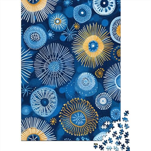 Feuerwerk Puzzle für Erwachsene und Jugendliche Holzpuzzle für Kinder Weihnachtsgeschenke Lernspiel Herausforderung Spielzeug 1000 Teile (75x50cm) von POLIUAWS