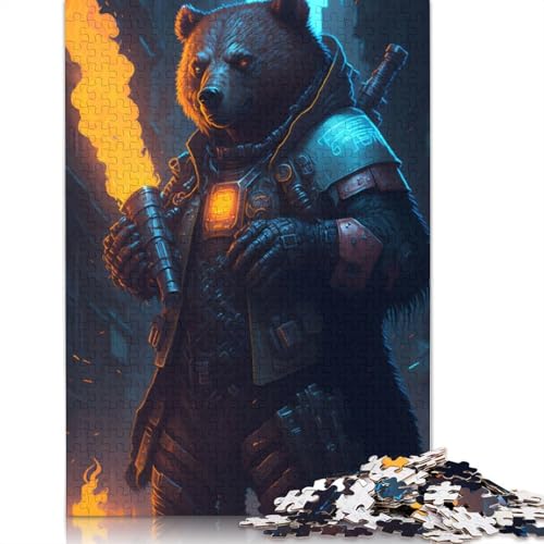 FlameForged Bruin Puzzle 1000 Teile Schwer Puzzle Spielzeug Pädagogisches Spiel Impossible Herausforderung Spielzeug Für Erwachsene Kinder 1000pcs (38x26cm) von POLIUAWS