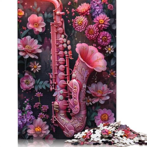 Florale Trompetenkunst, 1000-teiliges Puzzle für Erwachsene und Teenager, Teenager, Mann, Frau, Geschenk, 1000 Teile (38 x 26 cm) von POLIUAWS