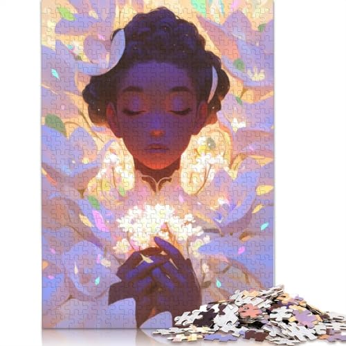 Flower Blessing Puzzle 1000 Teile Schwer Puzzle Spielzeug Lernspiel Impossible Herausforderung Spielzeug Für Erwachsene Und Kinder in Bewährter 1000pcs (75x50cm) von POLIUAWS