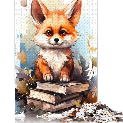 Fox Book Reading Puzzle 1000-teilige Schwer Puzzle Spielzeug Lernspiel Impossible Herausforderungsspielzeug Für Erwachsene Und Kinder Ab 14 Jahren 1000pcs (75x50cm) von POLIUAWS