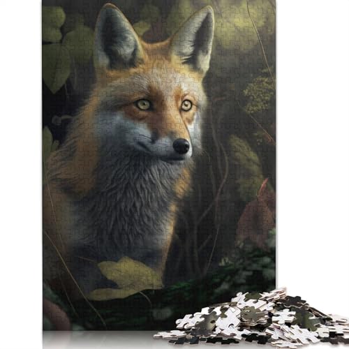 Fox in The Forest Puzzle 1000-teilige Schwer Puzzle Spielzeug Lernspiel Impossible Herausforderung Spielzeug Für Erwachsene Und Kinder in Bewährter 1000pcs (38x26cm) von POLIUAWS