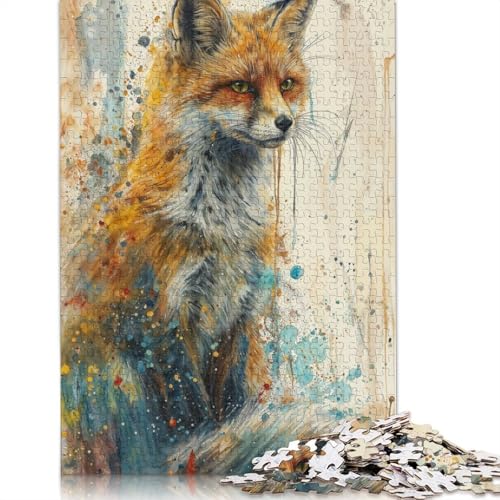 Fox of Colors Puzzles 1000 Teile Schwer Puzzle Spielzeug Lernspiel Impossible Herausforderung Spielzeug Für Erwachsene Und Kinder in Bewährter 1000pcs (38x26cm) von POLIUAWS