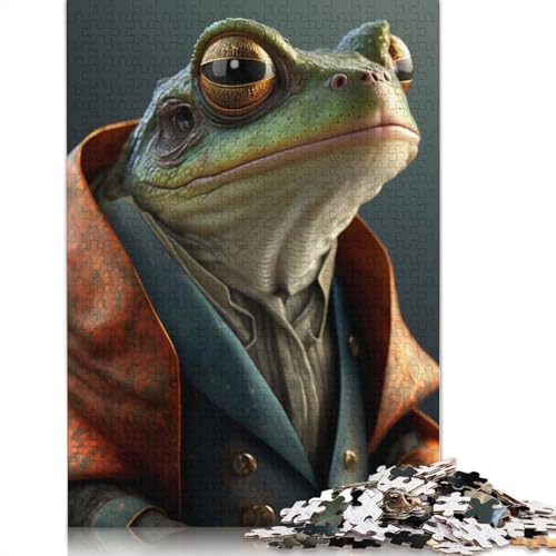 Frog Puzzle 1000-teilige Schwer Puzzle Spielzeug Lernspiel Impossible Herausforderung Spielzeug Für Erwachsene Und Kinder Ab 12 Jahren 1000pcs (38x26cm) von POLIUAWS
