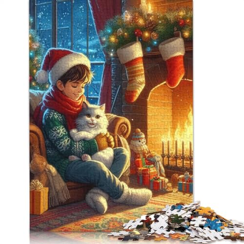 Frohe Weihnachten, Puzzle, schwierig, 100% recycelter Karton, Puzzle für Frauen und Männer, 1000 Teile (75 x 50 cm) von POLIUAWS