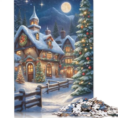 Frohe Weihnachten Puzzle, Familienspaß, 100% recycelter Karton, Puzzle für Kinder und Erwachsene ab 12 Jahren, 1000 Teile (38 x 26 cm) von POLIUAWS